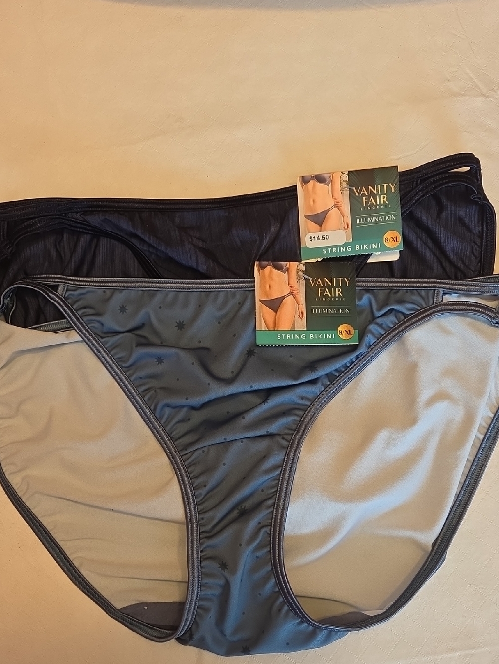 Vanity Fair Illumination String Bikini Panties Set Of 2 Size 8 XL